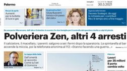 Prima Pagina, Giornale di Sicilia: “Polveriera Zen, altri quattro arresti. Vaccino anche in farmacia, via in Sicilia entro maggio”