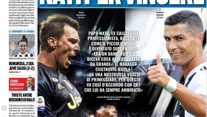 Prima Pagina, Tuttosport: “Nati per vincere. C in rivolta contro la B. Milan, Gazidis e Ramsey…” Prima Pagina, Tuttosport: “Nati per vincere. C in rivolta contro la B. Milan, Gazidis e Ramsey…”