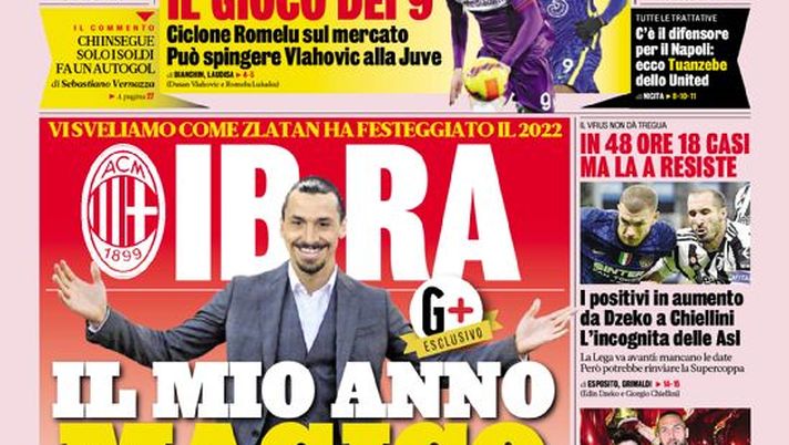 Prima Pagina, La Gazzetta dello Sport: “Il mio anno magico. Lukaku apre il gioco dei 9” Prima Pagina, La Gazzetta dello Sport: “Il mio anno magico. Lukaku apre il gioco dei 9” - immagine 1