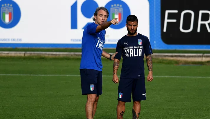 Roberto Mancini e Lorenzo Insigne (Photo by Claudio Villa/Getty Images)