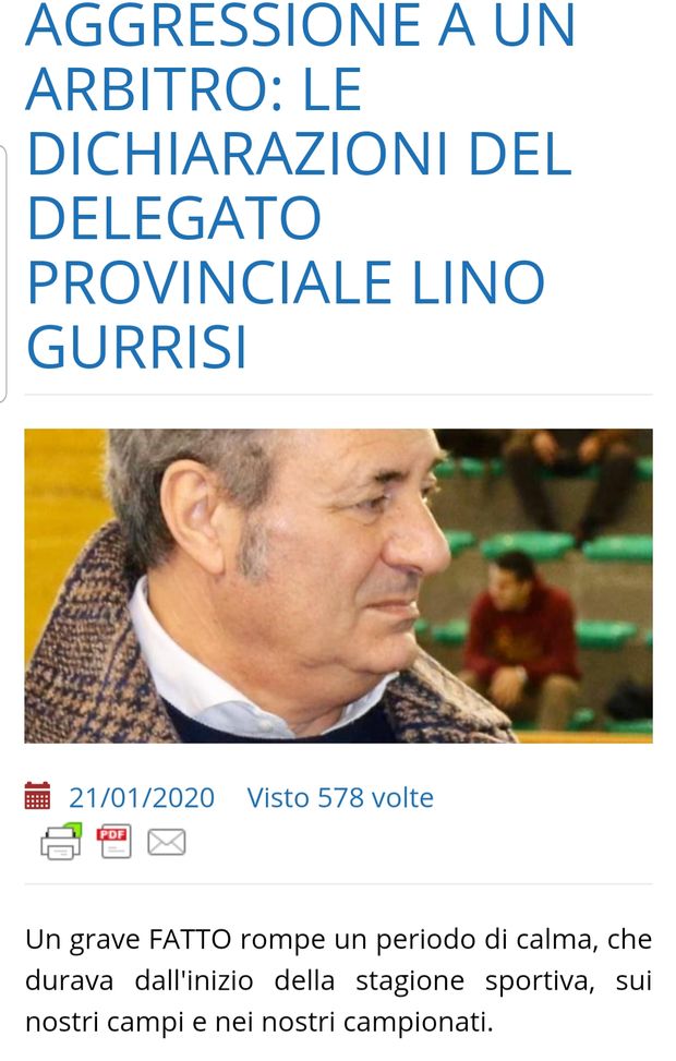 Le dichiarazioni del delegato provinciale Le dichiarazioni del delegato provinciale