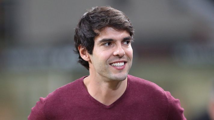 MILAN, ITALY - AUGUST 31: Ricardo Kaka looks on before the serie A match between AC Milan and AS Roma at Stadio Giuseppe Meazza on August 31, 2018 in Milan, Italy. (Photo by Marco Luzzani/Getty Images)