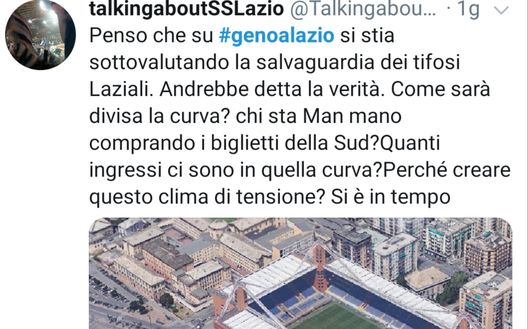 Tifosi genoani arrabbiati, tifosi laziali preoccupati 