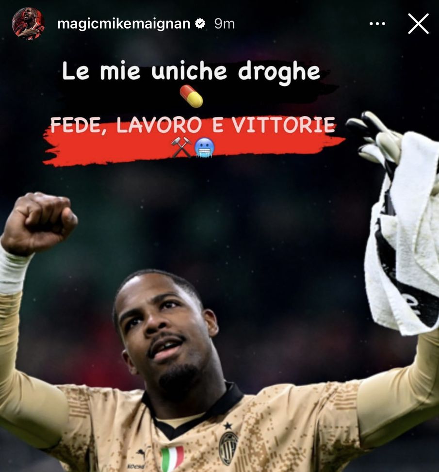 Maignan Milan-Atalanta Instagram