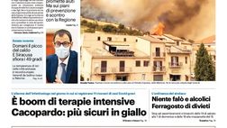 Prima Pagina, Giornale di Sicilia: “Un morto nella Sicilia a fuoco”