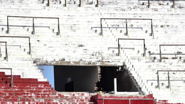 BUENOS AIRES, ARGENTINA - MAY 09: Detail of the expansion works in Estadio Monumental Antonio Vespucio Liberti during a match between River Plate and Aldosivi as part of Copa de la Liga Profesional 2021 at Estadio Monumental Antonio Vespucio Liberti on May 09, 2021 in Buenos Aires, Argentina. (Photo by Marcelo Endelli/Getty Images) BUENOS AIRES, ARGENTINA - MAY 09: Detail of the expansion works in Estadio Monumental Antonio Vespucio Liberti during a match between River Plate and Aldosivi as part of Copa de la Liga Profesional 2021 at Estadio Monumental Antonio Vespucio Liberti on May 09, 2021 in Buenos Aires, Argentina. (Photo by Marcelo Endelli/Getty Images)
