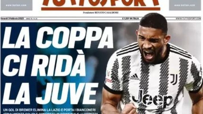 EDICOLA / TS: La Coppa ci ridà la Juve. Marchegiani: “Inter, Dzeko sempre” EDICOLA / TS: La Coppa ci ridà la Juve. Marchegiani: “Inter, Dzeko sempre” - immagine 1