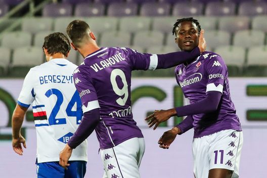 GERMOGLI PH: 2 OTTOBRE 2020 FIRENZE STADIO ARTEMIO FRANCHI SERIE A FIORENTINA VS SAMPDORIA NELLA FOTO KOUAME VLAHOVIC GERMOGLI PH: 2 OTTOBRE 2020 FIRENZE STADIO ARTEMIO FRANCHI SERIE A FIORENTINA VS SAMPDORIA NELLA FOTO KOUAME VLAHOVIC