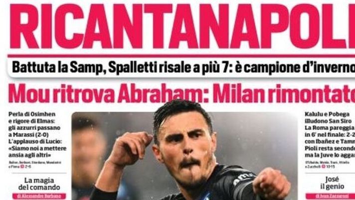 IL NAPOLI SUI MEDIA – Le prime pagine dei giornali di oggi 9 gennaio 2023 - immagine 1