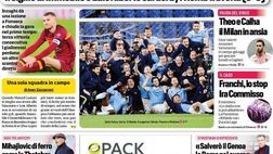 Prima Pagina, Corriere dello Sport: “Sinfonia laziale, Roma travolta 3-0. Morata, l’anti-Inter”