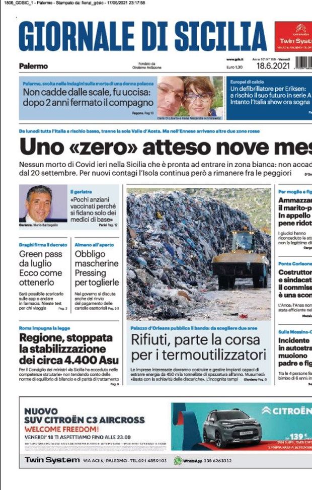 Prima Pagina, Gds: “Green pass da luglio. Ecco come ottenerlo” Prima Pagina, Gds: “Green pass da luglio. Ecco come ottenerlo”