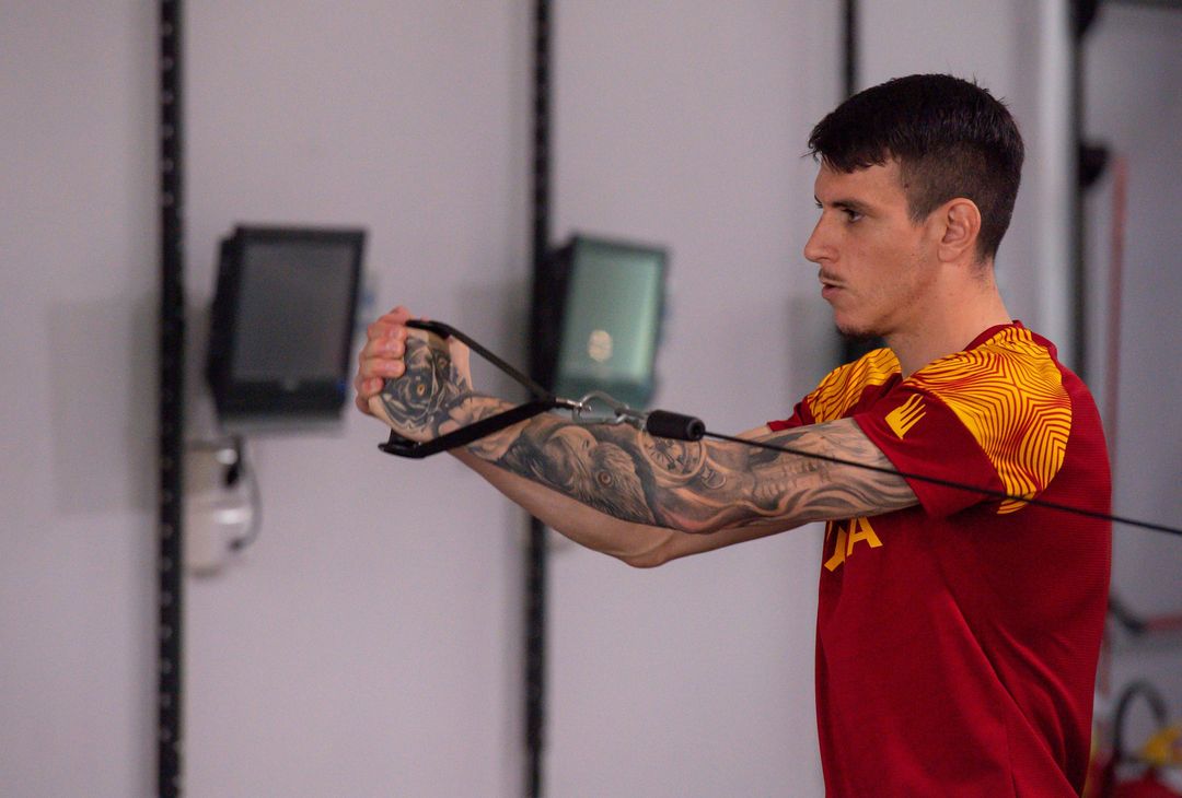 Roma, l’allenamento dopo la vittoria con la Real Sociedad: c’è Pisilli – FOTO GALLERY - immagine 34