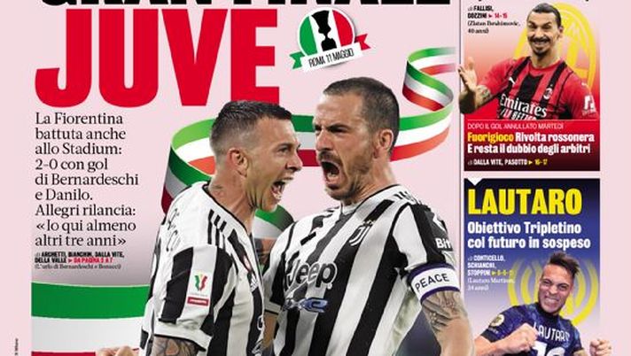 Prima Pagina, La Gazzetta dello Sport: “Gran finale Juve. Ibra e Lautaro…”  Prima Pagina, La Gazzetta dello Sport: “Gran finale Juve. Ibra e Lautaro…” - immagine 1