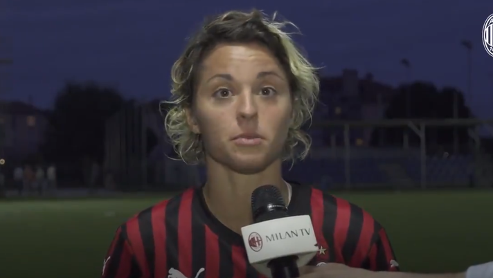 Valentina Giacinti, attaccante del Milan Femminile, foto @acmilan Valentina Giacinti, attaccante del Milan Femminile, foto @acmilan