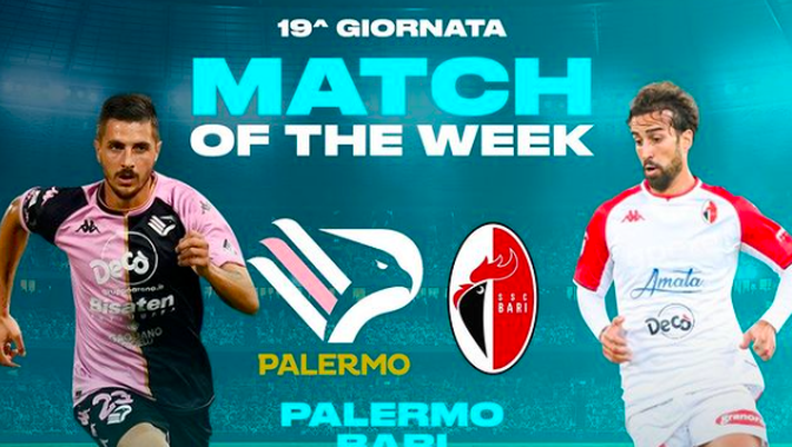 Palermo-Bari, “Match of the week”: da Eleven Sports e Serie C contenuti esclusivi palermo