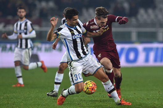 Felipe Dal Bello in azione con la maglia dell'Udinese contro il Torino Felipe Dal Bello in azione con la maglia dell'Udinese contro il Torino