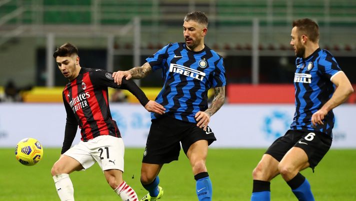 Brahim Diaz dell'ACMilan durante il derby di Coppa Italia (Getty Images) 