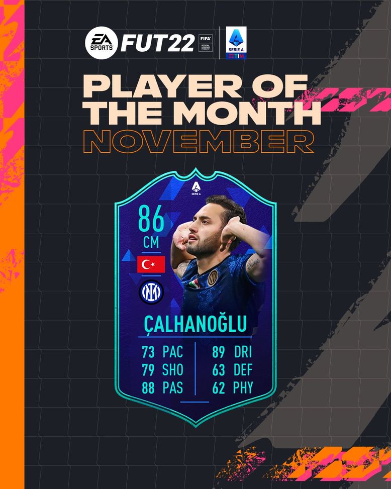 Serie A, Calhanoglu miglior giocatore di novembre. De Siervo: “Determinazione e duttilità”- immagine 2