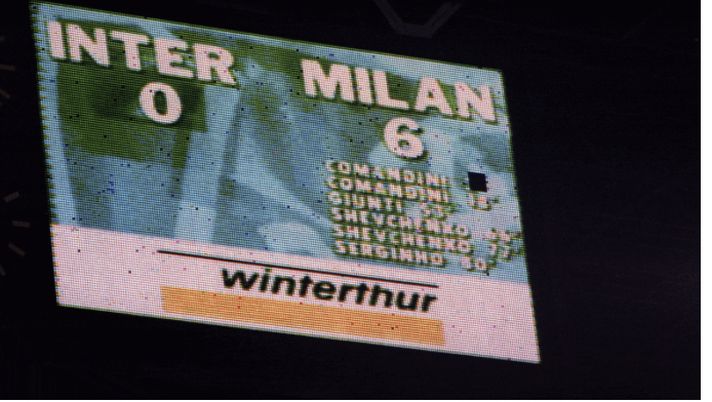 Il tabellone di San Siro l'11 maggio 2001... Il tabellone di San Siro l'11 maggio 2001...