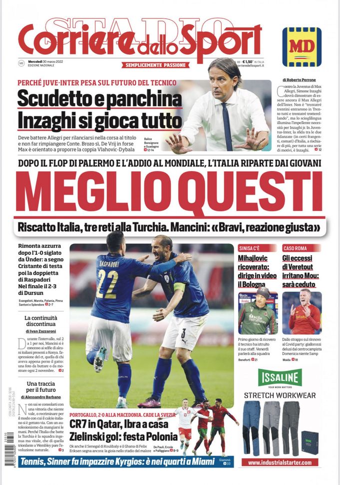 EDICOLA CDS / Inzaghi si gioca tutto. Perché Juve-Inter pesa sul futuro del tecnico - immagine 1
