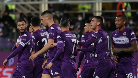 GERMOGLI PH: 15 DICEMBRE 2021 FIRENZE STADIO ARTEMIO FRANCHI PARTITA COPPA ITALIA 2021 2022 FIORENTINA VS BENEVENTO GOL ESULTANZA 10 FIORENTINA NIKOLA MILENKOVIC © FOTOCRONACHE GERMOGLI