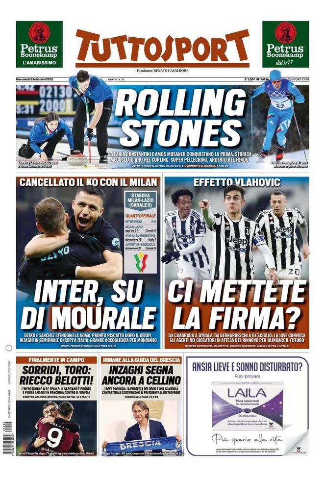 Prima Pagina, Tuttosport: “Inter, su di Mourale. Effetto Vlahovic, ci mettete la firma?” - immagine 1