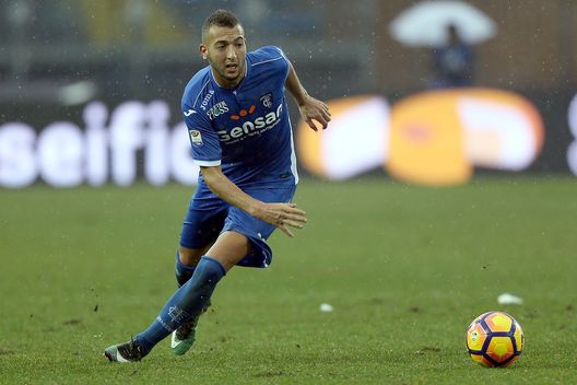  EMPOLI, ITALY - FEBRUARY 05: Omar El Kaddouri of Empoli Fc in action during the Serie A match between Empoli FC and FC Torino at Stadio Carlo Castellani on February 5, 2017 in Empoli, Italy. (Photo by Gabriele Maltinti/Getty Images) 