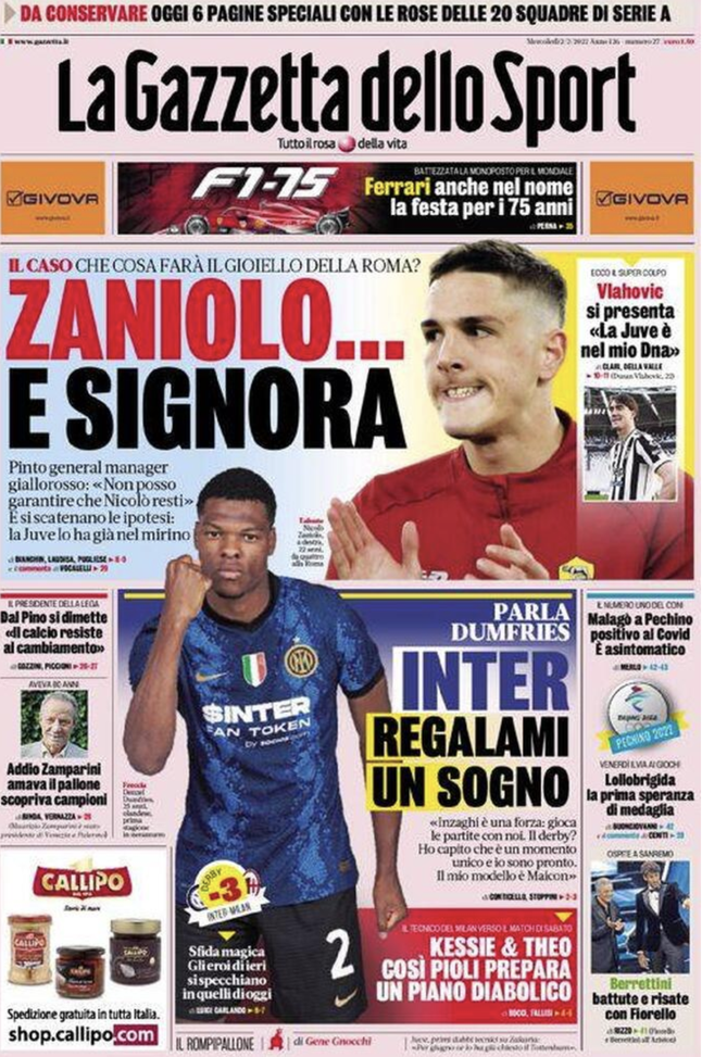 prima pagina