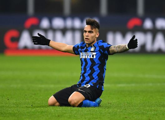 MILAN, ITALY - MARCH 08: Lautaro Martinez of FC Internazionale in action during the Serie A match between FC Internazionale and Atalanta BC at Stadio Giuseppe Meazza on March 08, 2021 in Milan, Italy. (Photo by Claudio Villa - Inter/Inter via Getty Images) MILAN, ITALY - MARCH 08: Lautaro Martinez of FC Internazionale in action during the Serie A match between FC Internazionale and Atalanta BC at Stadio Giuseppe Meazza on March 08, 2021 in Milan, Italy. (Photo by Claudio Villa - Inter/Inter via Getty Images)