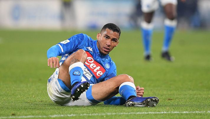 NAPLES, ITALY - JANUARY 13: Allan of SSC Napoli in action during the Coppa Italia match between SSC Napoli and US Sassuolo at Stadio San Paolo on January 13, 2019 in Naples, Italy. (Photo by Francesco Pecoraro/Getty Images) NAPLES, ITALY - JANUARY 13: Allan of SSC Napoli in action during the Coppa Italia match between SSC Napoli and US Sassuolo at Stadio San Paolo on January 13, 2019 in Naples, Italy. (Photo by Francesco Pecoraro/Getty Images)