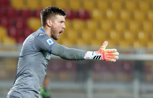  LECCE, ITALY - JULY 22: Jesse Joronen of Brescia during the Serie A match between US Lecce and Brescia Calcio at Stadio Via del Mare on July 22, 2020 in Lecce, Italy. (Photo by Maurizio Lagana/Getty Images) 