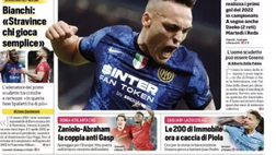 Prima Pagina, Corriere dello Sport: “Inter, risveglio Toro. Le 200 di Immobile”