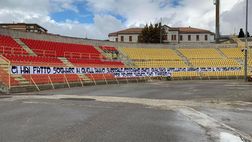 Catanzaro, uno striscione commovente per Fabrizio Ferrigno: la foto