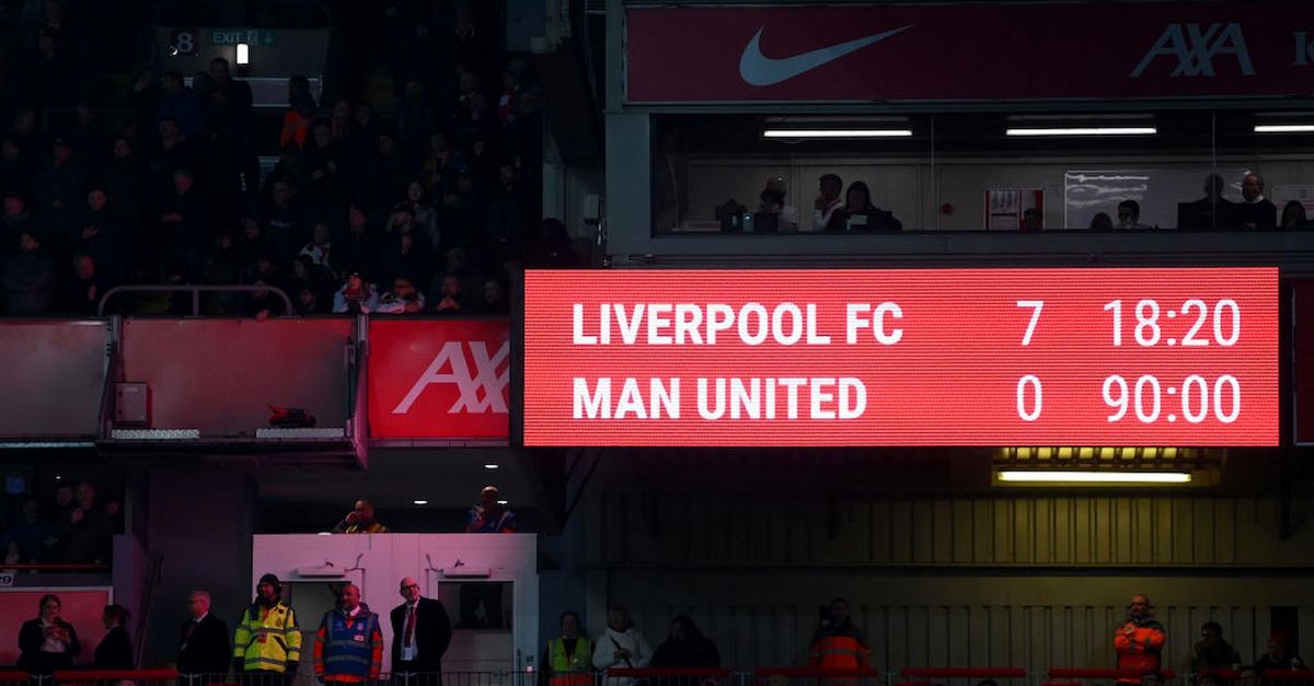 VIDEO Clamoroso Ad Anfield Il Liverpool Seppellisce Il Manchester United 7 0 FC Inter 1908