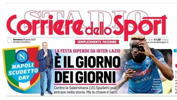 IL NAPOLI SUI MEDIA – Le prime pagine dei giornali di oggi 30 aprile 2023 - immagine 1