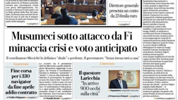 Prima Pagina, La Repubblica: “Musumeci sotto attacco. Ritocco all’Irpef per bilancio”