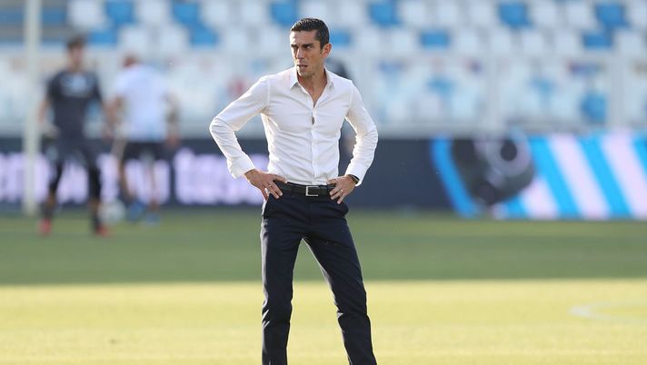 FERRARA, ITALY - JULY 26: Moreno Longo manager of Torino FC looks on prior to the Serie A match between SPAL and Torino FC at Stadio Paolo Mazza on July 26, 2020 in Ferrara, Italy.  (Photo by Gabriele Maltinti/Getty Images) 