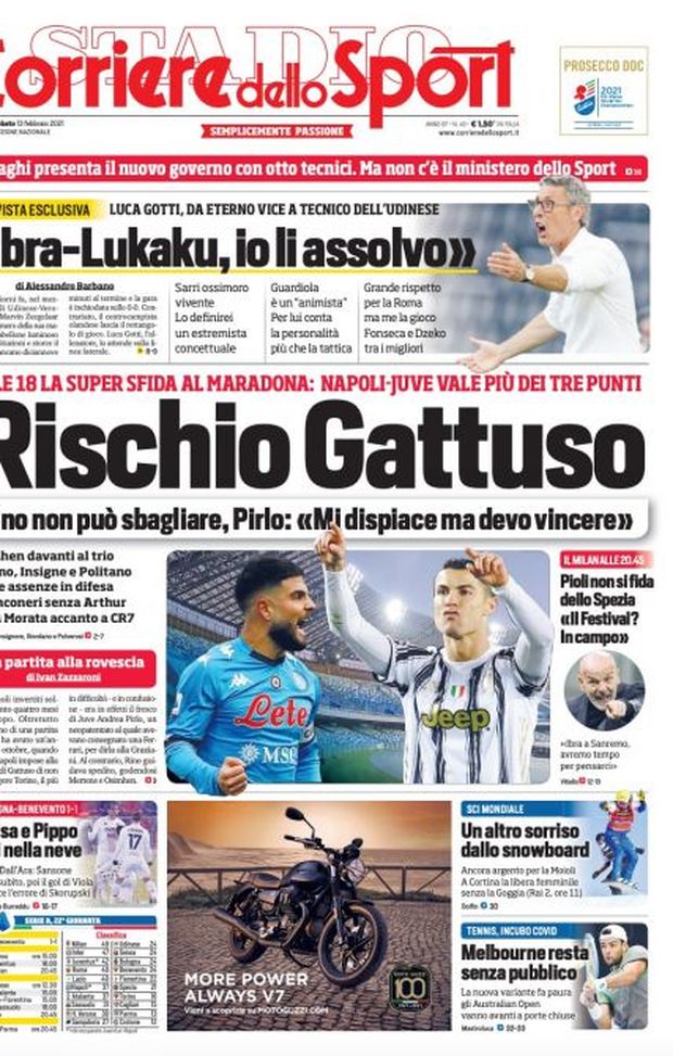 Prima Pagina, Corriere dello Sport: “Rischio Gattuso, Rino non può sbagliare” Prima Pagina, Corriere dello Sport: “Rischio Gattuso, Rino non può sbagliare”