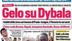Prima Pagina, Corriere dello Sport: “Gelo su Dybala. Dubbi Juve sul rinnovo di Paulo”