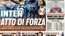 Prima Pagina, Tuttosport: “Inter atto di forza! Lautaro doppietta e Lukaku travolgono il Milan. Aggrappati a Ronaldo”