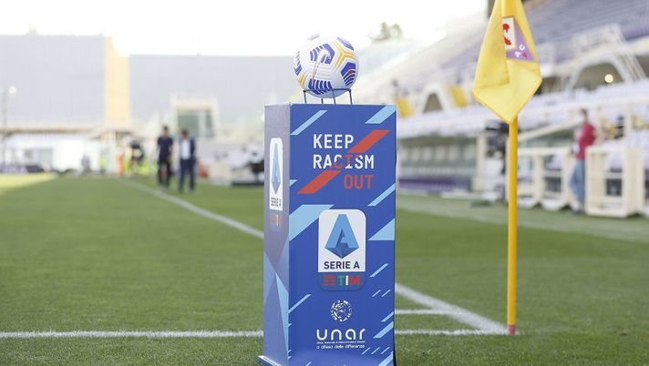 FLORENCE, ITALY - SEPTEMBER 19: General view "Keep racism out" during the Serie A match between ACF Fiorentina and Torino FC at Stadio Artemio Franchi on September 19, 2020 in Florence, Italy.  (Photo by Gabriele Maltinti/Getty Images) 