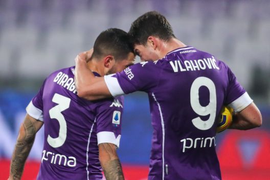  GERMOGLI PH: 16 DICEMBRE 2020 FIRENZE STADIO ARTEMIO FRANCHI SERIE A FIORENTINA VS SASSUOLO NELLA FOTO GOL VLAHOVIC ESULTANZA 