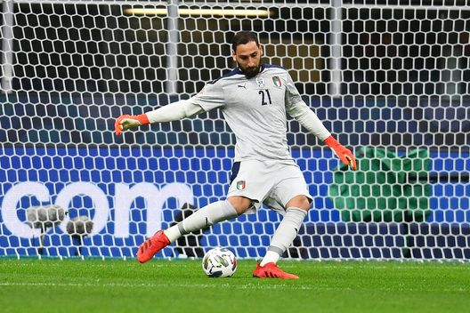 Gianluigi Donnarumma durante Italia-Spagna di Nations League a San Siro. Gianluigi Donnarumma durante Italia-Spagna di Nations League a San Siro.