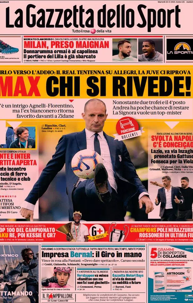 BUONGIORNO CITTACELESTE &#8211; LE PRIME PAGINE DEI PRINCIPALI QUOTIDIANI SPORTIVI &#8211; GUARDA