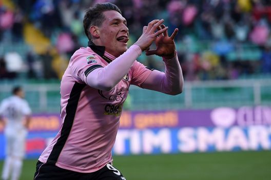 PALERMO, ITALY - FEBRUARY 01: Andrea Belotti of Palermo celebrates after scoring his team's second goal during the Serie A match between US Citta di Palermo and Hellas Verona FC at Stadio Renzo Barbera on February 1, 2015 in Palermo, Italy. (Photo by Tullio M. Puglia/Getty Images) PALERMO, ITALY - FEBRUARY 01: Andrea Belotti of Palermo celebrates after scoring his team's second goal during the Serie A match between US Citta di Palermo and Hellas Verona FC at Stadio Renzo Barbera on February 1, 2015 in Palermo, Italy. (Photo by Tullio M. Puglia/Getty Images)