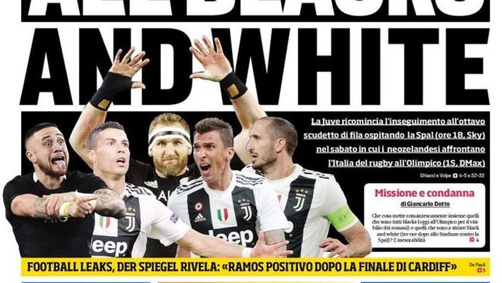 Prima Pagina, Corriere dello Sport: “All blacks and white. Marotta scalda l’Inter. Rimonta Palermo. Higuain…  Prima Pagina, Corriere dello Sport: “All blacks and white. Marotta scalda l’Inter. Rimonta Palermo. Higuain…