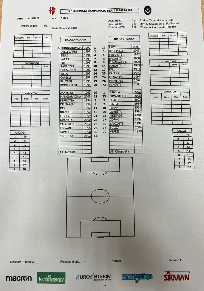 FINALE PADOVA-GIANA ERMINIO 3-1 (6′ Varas, 56′ Fumagalli, 83′ Liguori rig., 93′ Kirwan) - immagine 5
