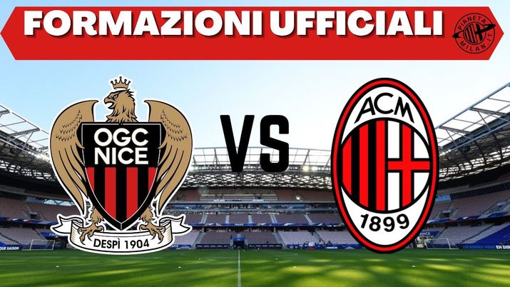 Formazioni ufficiali Nizza-Milan (Getty Images) 