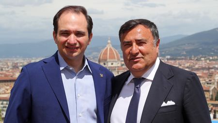 GERMOGLI PH 15 LUGLIO 2021 FIRENZE PIAZZALE MICHELANGELO LA LOGGIA PRESENTAZIONE DEL NUOVO ALLENATORE DELLA FIORENTINA VINCENZO ITALIANO NELLA FOTO JOSEPH COMMISSO E BARONE