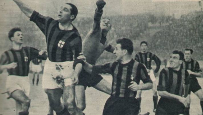 9 febbraio 1941: Meazza contro la difesa interista 9 febbraio 1941: Meazza contro la difesa interista